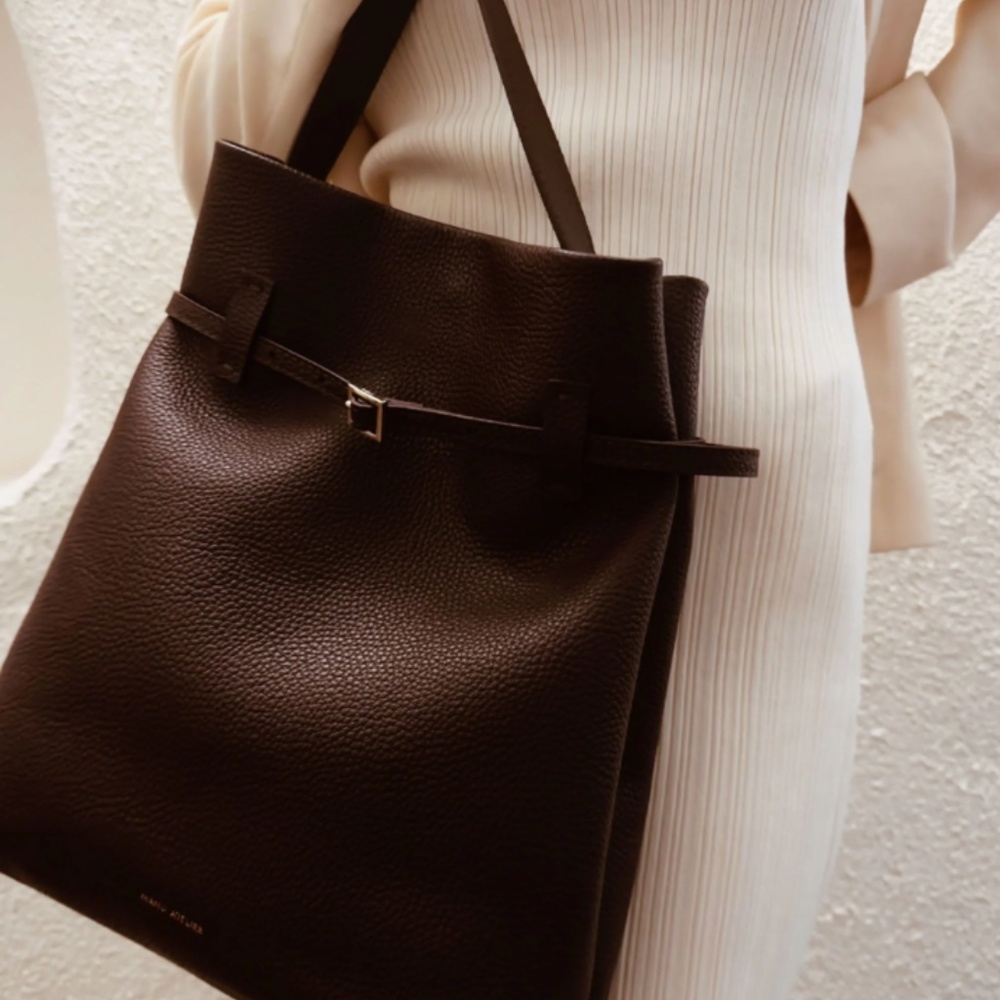 Manu Atelier Tote du Jour Deep Brown